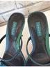 Topshop 100% Acrylic Color Block Blue Green Heels Size 6 - photo 9