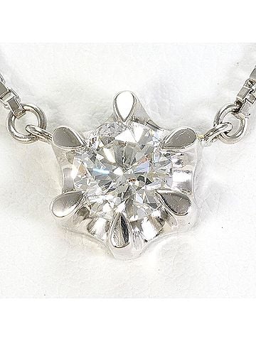 Unbranded PT850 Platinum Necklace with 0.77ct Diamond (I1 clarity), Certificate of Authenticity, Total Weight 5.8g, 41cm, Like New Condition. (view 1)