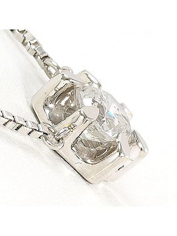 Unbranded PT850 Platinum Necklace with 0.77ct Diamond (I1 clarity), Certificate of Authenticity, Total Weight 5.8g, 41cm, Like New Condition. (view 2)