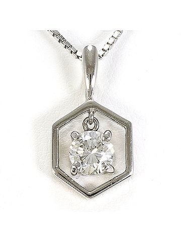 Unbranded PT900 Platinum / PT850 Necklace with 0.704ct Diamond (SI1 clarity), Certificate of Authenticity, Total Weight 7.0g, 40cm Length, Like New Condition. (view 1)