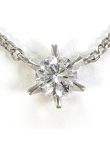 Unbranded PT850 Platinum Necklace with 0.433ct Diamond (SI2 clarity), Certificate of Authenticity, Total Weight 4.1g, 41cm Length, Like New Condition. (view 1)
