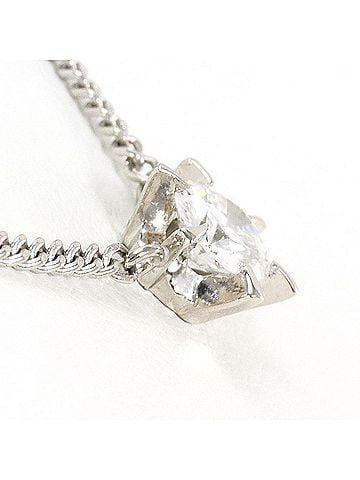 Unbranded PT850 Platinum Necklace with 0.433ct Diamond (SI2 clarity), Certificate of Authenticity, Total Weight 4.1g, 41cm Length, Like New Condition. (view 2)