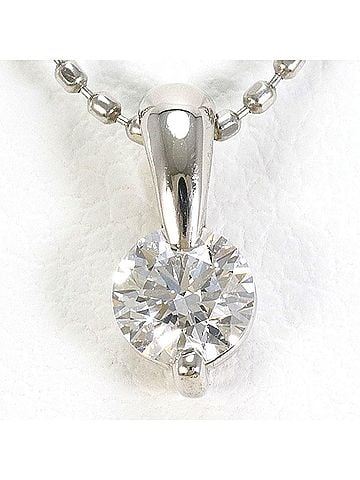 Unbranded PT900 Platinum / PT850 Necklace with 0.244ct Diamond (VS2 clarity, certified), Total Weight 2.6g, 40cm, Like New Condition. (view 1)