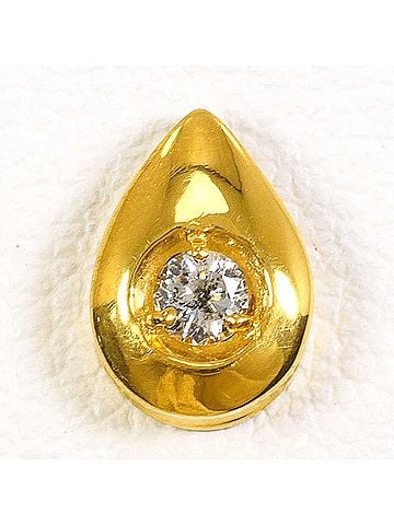 Unbranded K24 24K Yellow Gold Pendant Top with 0.1ct Diamond, Total Weight 0.8g, Like New Condition. (view 1)