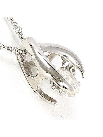 Unbranded PT900 Platinum / PT850 Necklace with 0.20ct Diamond, Total Weight 1.8g, 40cm, Like New Condition (view 2)