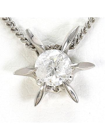 Unbranded PT850 Platinum Necklace with 0.28ct Diamond, Total Weight 3.2g, 41cm, Like New Condition. (view 1)