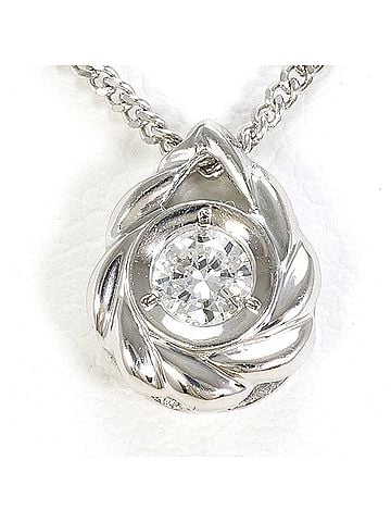 Unbranded PT900 Platinum / PT850 Necklace with 0.10ct Diamond, Total Weight 3.0g, 40cm, Like New Condition (view 1)