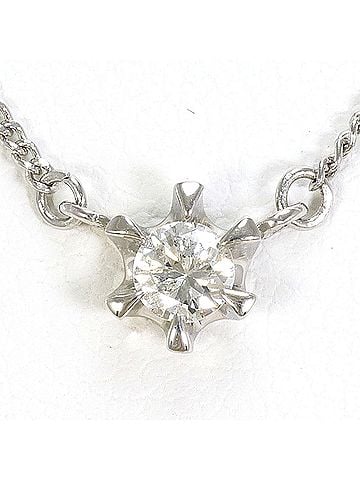 Unbranded PT850 Platinum Necklace with 0.19ct Diamond, Total Weight 2.6g, 41cm, Like New Condition. (view 1)