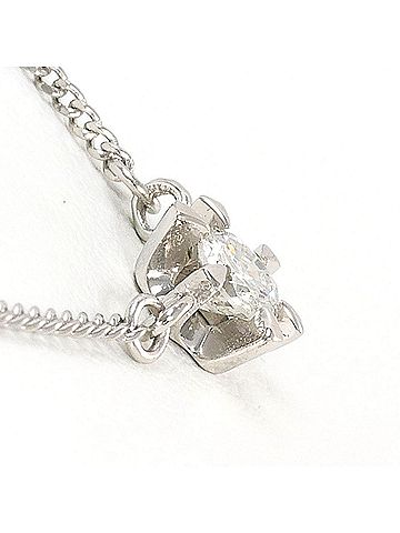 Unbranded PT850 Platinum Necklace with 0.19ct Diamond, Total Weight 2.6g, 41cm, Like New Condition. (view 2)
