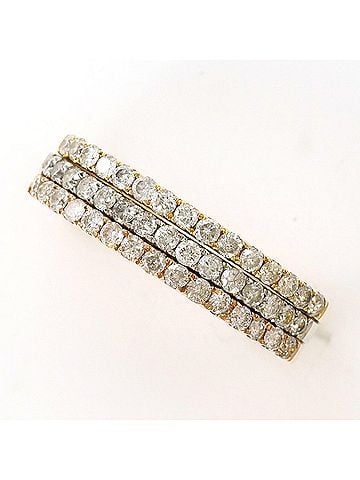 Unbranded K14 14K YG Yellow Gold Ring with 1 Diamond (no carat marking), Total Weight 2.3g, Like New Condition. (view 1)