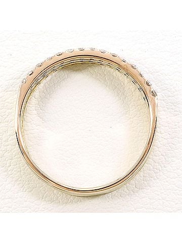 Unbranded K14 14K YG Yellow Gold Ring with 1 Diamond (no carat marking), Total Weight 2.3g, Like New Condition. (view 2)