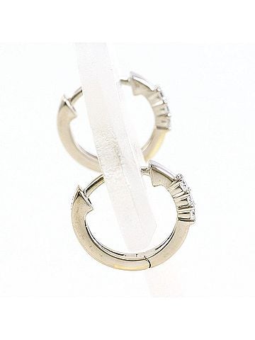 Unbranded K10 10K YG Yellow Gold Earrings with Diamonds (No carat markings), Total Weight 1.0g, Like New Condition. (view 2)