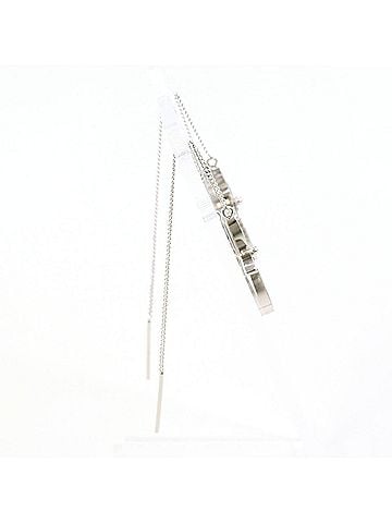 Unbranded K14 14K WG White Gold Earrings, Total Weight 0.8g, Like New Jewelry (view 2)