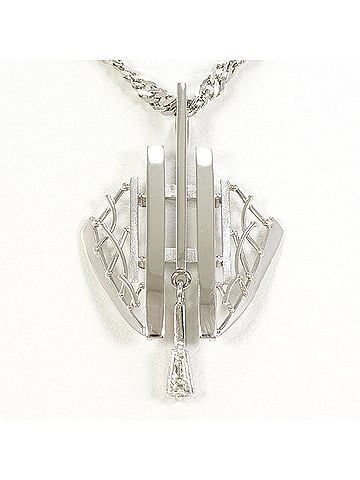 Unbranded Pm900 Platinum PT850 Necklace with 0.10 ct Diamond, Certificate of Authenticity Included, Total Weight 8.9g, 40cm, Like New Condition (view 1)