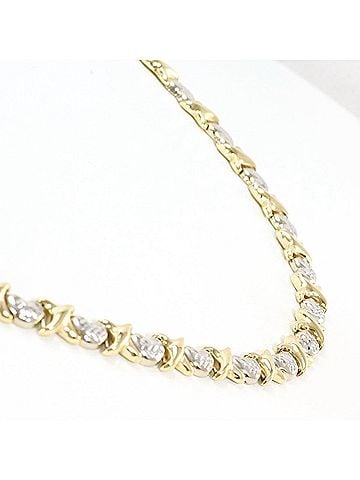 Unbranded K10 10K YG Yellow Gold Necklace, Total Weight 10.1g, 43cm, Like New Condition. (view 2)