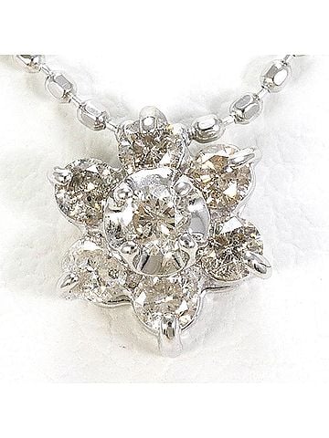 Unbranded K14 14K WG White Gold Necklace with 0.20ct Diamond, Total Weight 1.3g, 40cm, Like New Condition (view 1)