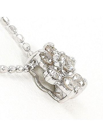 Unbranded K14 14K WG White Gold Necklace with 0.20ct Diamond, Total Weight 1.3g, 40cm, Like New Condition (view 2)