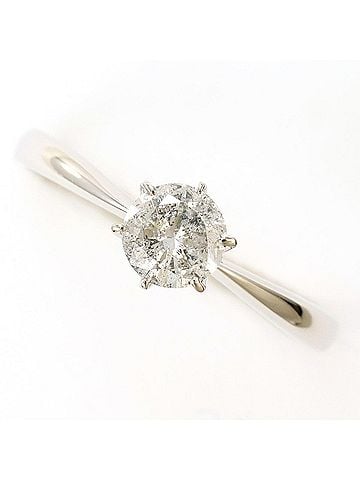 Unbranded PT900 Platinum Ring, 1 Diamond (0.395ct), Total Weight 2.2g, Like New Condition. (view 1)