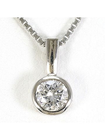 Unbranded PT900 Platinum / PT850 Necklace with 0.21ct Diamond, Total Weight 3.0g, 45cm, Like New Condition. (view 1)
