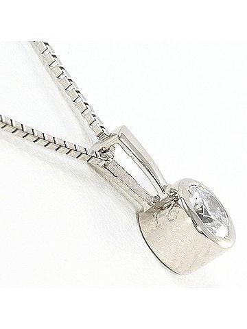 Unbranded PT900 Platinum / PT850 Necklace with 0.21ct Diamond, Total Weight 3.0g, 45cm, Like New Condition. (view 2)