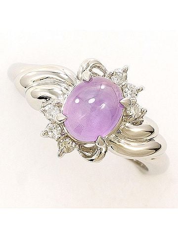 Unbranded PT850 Platinum Ring with 1.54ct Star Sapphire and 0.08ct Diamonds, Certificate of Authenticity, Total Weight 4.6g, Like New Condition. (view 1)