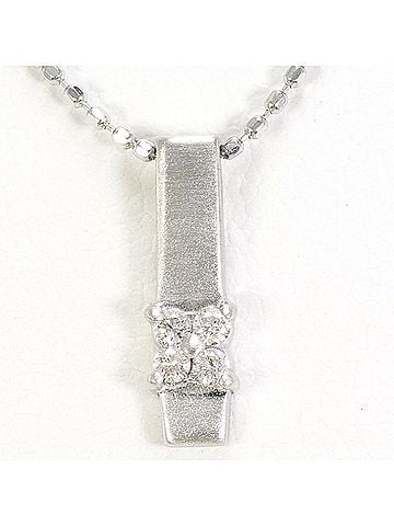 Unbranded K10 10K WG White Gold Necklace with Diamond (no carat marking), Total Weight 1.1g, 40cm, Like New Condition. (view 1)