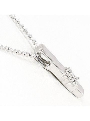 Unbranded K10 10K WG White Gold Necklace with Diamond (no carat marking), Total Weight 1.1g, 40cm, Like New Condition. (view 2)