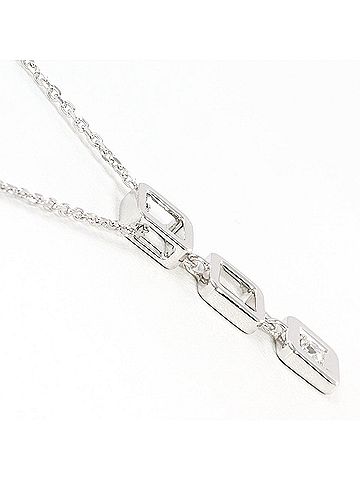 Unbranded K10 10K WG White Gold Necklace with 0.07ct Diamond, Total Weight 3.5g, 40cm, Like New Condition (view 2)