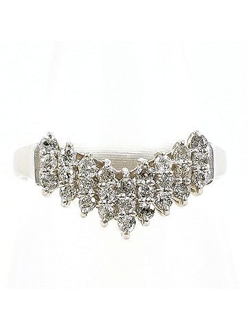 Unbranded PT900 Platinum Ring, 1 Diamond (0.35ct), Total Weight 3.9g, Like New Condition. (view 1)