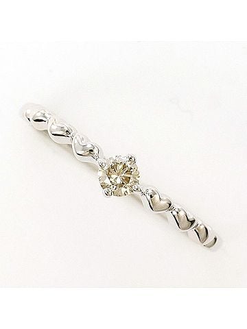 Unbranded K10 10K WG White Gold Ring with 0.11ct Diamond, Total Weight 0.8g, Like New Condition. (view 1)