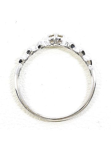 Unbranded K10 10K WG White Gold Ring with 0.11ct Diamond, Total Weight 0.8g, Like New Condition. (view 2)