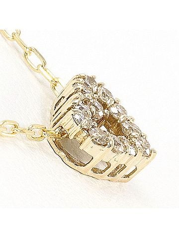 Unbranded K10 10K YG Yellow Gold Necklace with 0.12ct Diamond, Total Weight 1.1g, 40cm Length, Like New Condition (view 2)