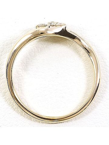Unbranded K10 10K YG Yellow Gold Ring with 0.15ct Diamond, Total Weight 1.8g, Like New Condition. (view 2)