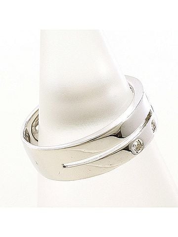 Unbranded K14 14K WG White Gold Ring with Diamond (no carat marking), Total Weight 2.4g, Like New Condition. (view 2)