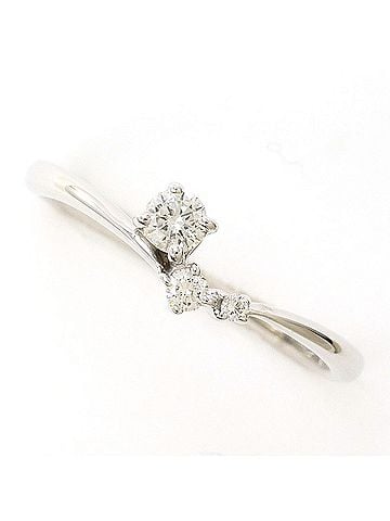 Unbranded K10 10K WG White Gold Ring with 0.14ct Diamond, Total Weight 1.1g, Like New Condition. (view 1)