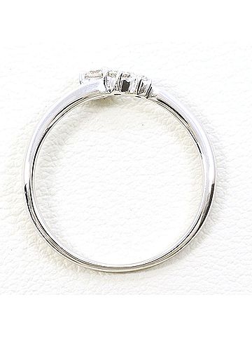 Unbranded K10 10K WG White Gold Ring with 0.14ct Diamond, Total Weight 1.1g, Like New Condition. (view 2)
