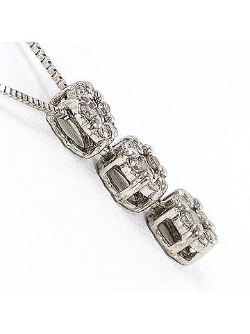 Unbranded K14 14K WG White Gold Necklace with 0.30ct Diamond, Total Weight 1.6g, 40cm, Like New Condition (view 2)
