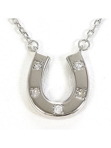 Unbranded K14 14K WG White Gold Necklace with Diamond (no carat marking), Total Weight 1.5g, 41cm, Like New Condition. (view 1)