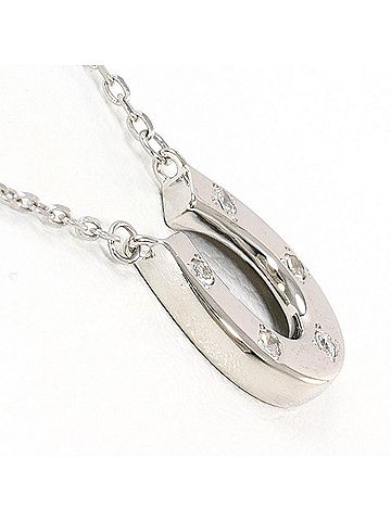 Unbranded K14 14K WG White Gold Necklace with Diamond (no carat marking), Total Weight 1.5g, 41cm, Like New Condition. (view 2)