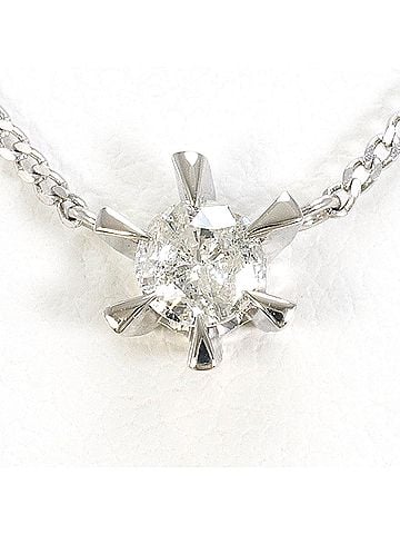 Unbranded PT850 Platinum Necklace with 0.20ct Diamond, Total Weight 2.5g, 40cm, Like New Condition. (view 1)
