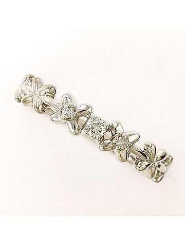 Unbranded K14 14K WG White Gold Ring with Diamond (no carat marking), Total Weight 0.9g, Like New Condition. (view 1)