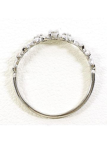 Unbranded K14 14K WG White Gold Ring with Diamond (no carat marking), Total Weight 0.9g, Like New Condition. (view 2)