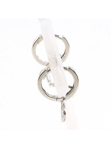 Unbranded K14 14K WG White Gold Earrings, Total Weight 0.9g, Like New Jewelry (view 2)