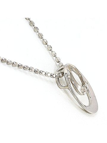 Unbranded K10 10K WG White Gold Necklace with 0.02ct Diamond, Total Weight 1.3g, 40cm, Like New Condition (view 2)