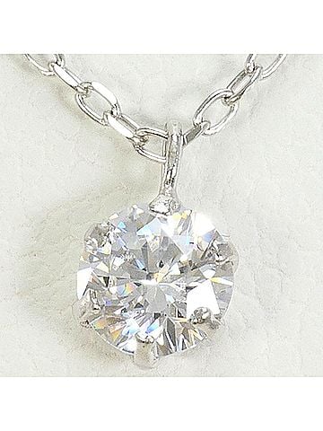 Unbranded K10 10K WG White Gold Necklace with Zirconia, Total Weight 0.8g, 40cm, Like New Condition (view 1)