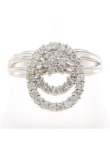 Unbranded PT900 Platinum Ring, 1 Diamond (0.50ct), with Certificate of Authenticity, Total Weight 5.1g, Like New Condition. (view 1)