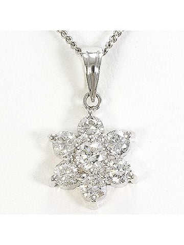 Unbranded PT850 Platinum Necklace with 1.00ct Diamond, Certificate of Authenticity Included, Total Weight 5.3g, 40cm, Like New Condition (view 1)