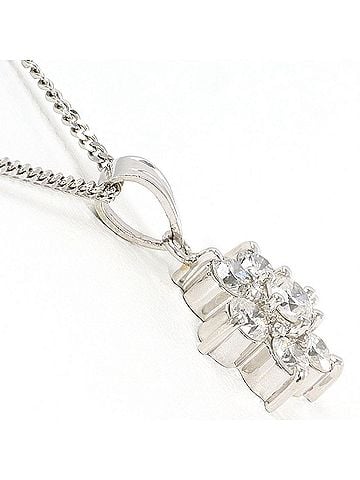 Unbranded PT850 Platinum Necklace with 1.00ct Diamond, Certificate of Authenticity Included, Total Weight 5.3g, 40cm, Like New Condition (view 2)