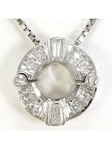 Unbranded PT900 Platinum / PT850 Necklace with 0.12ct Diamond, Certificate of Authenticity Included, Total Weight 5.4g, 40cm, Like New Condition (view 1)