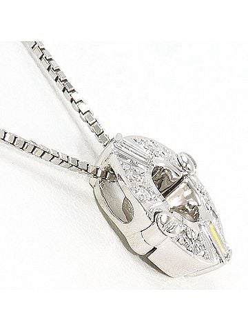 Unbranded PT900 Platinum / PT850 Necklace with 0.12ct Diamond, Certificate of Authenticity Included, Total Weight 5.4g, 40cm, Like New Condition (view 2)
